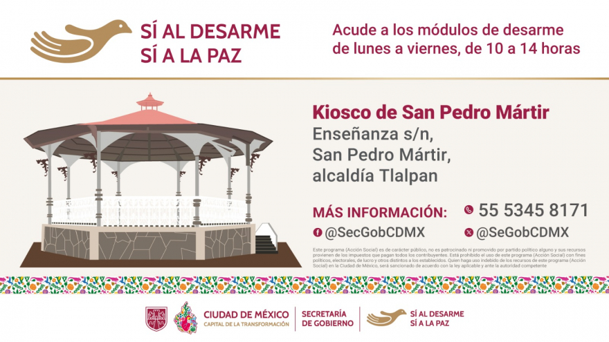 Sí al desarme, sí a la paz