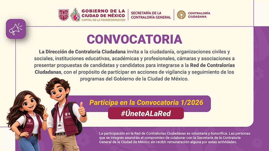 Convocatoria Red de Contralorías Ciudadanas